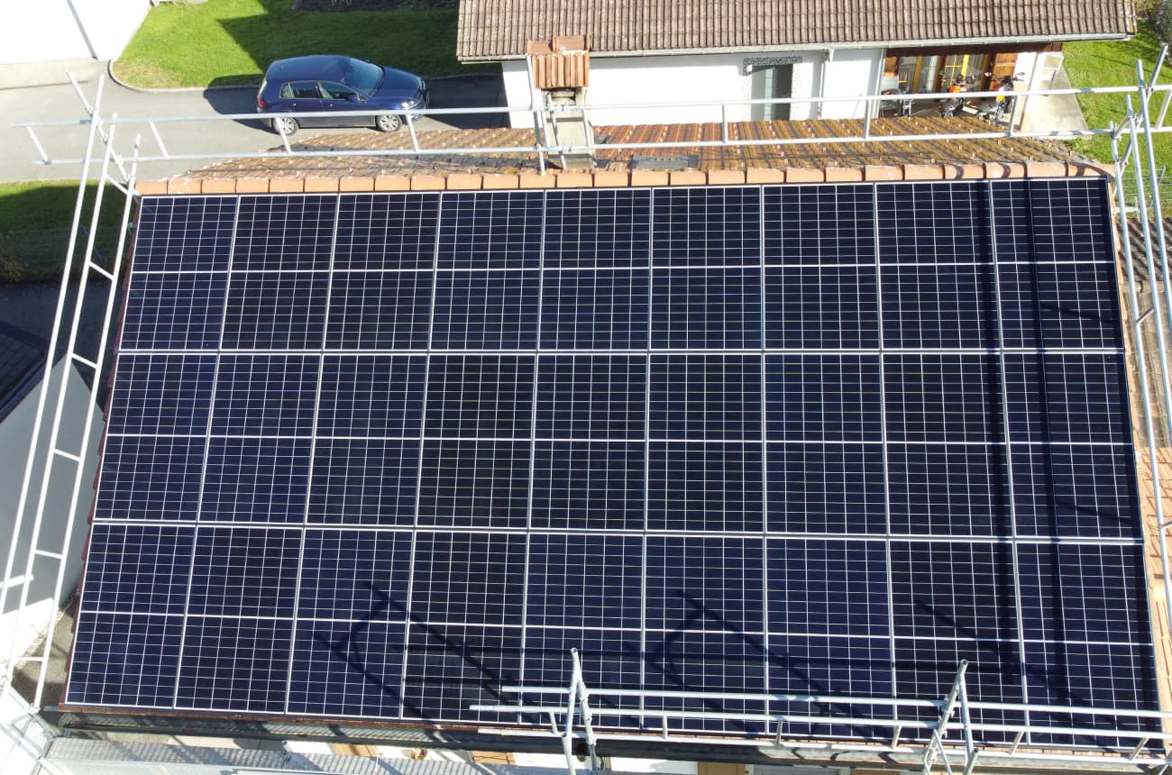 Installation photovoltaïque à Pringy dans le canton de Fribourg