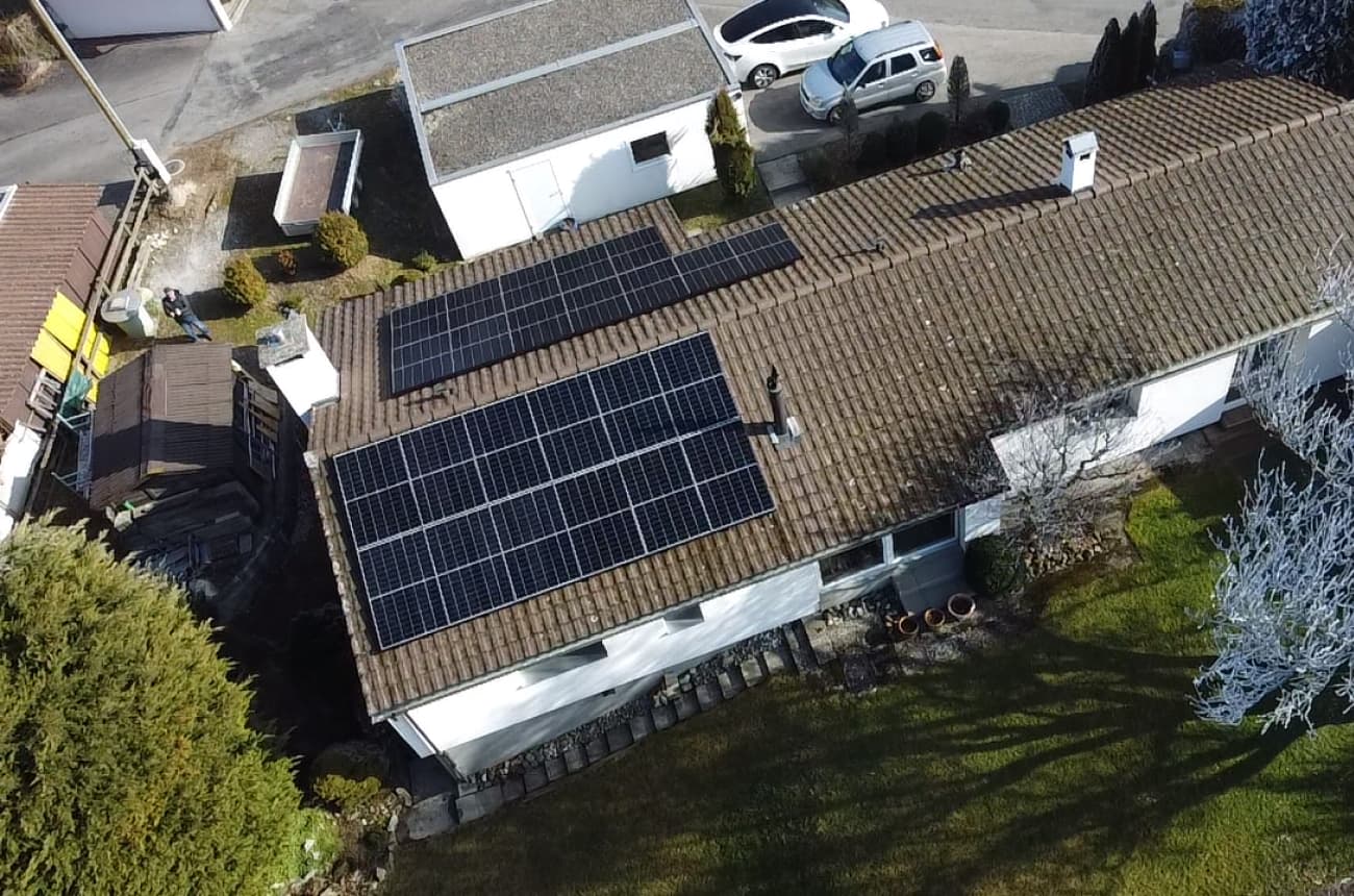 Installation photovoltaïque résidentielle à Puidoux dans le canton de Vaud